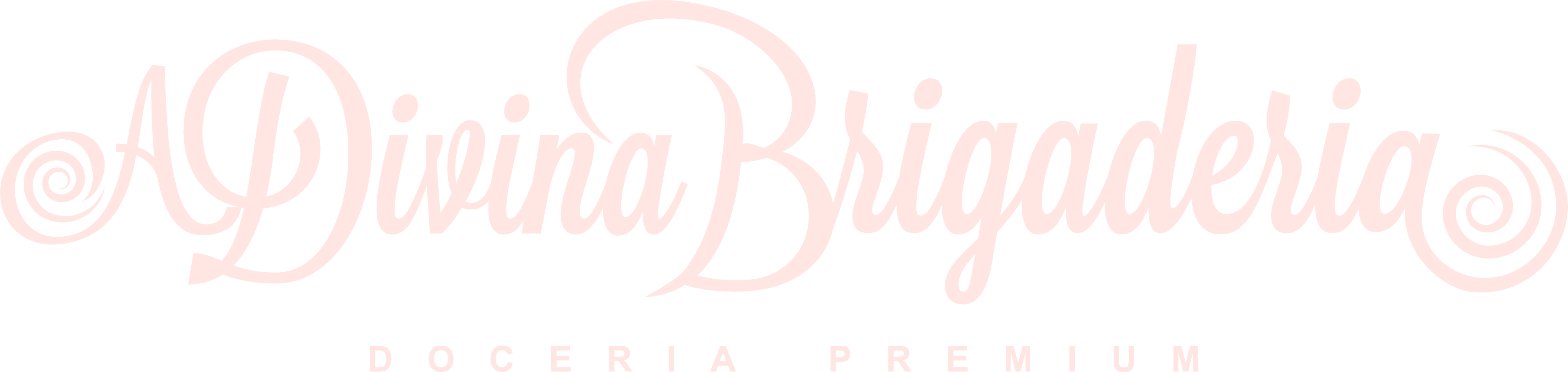 Logo branco sobre chocolate
